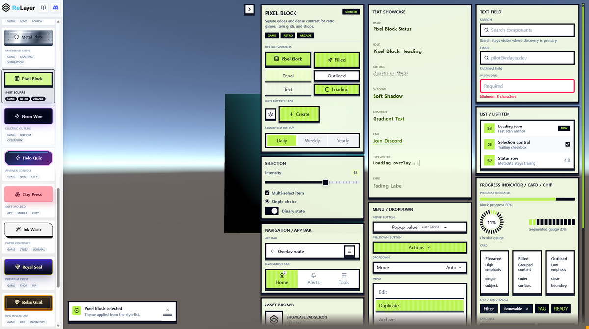 ReLayer - React UI Framework for Unity