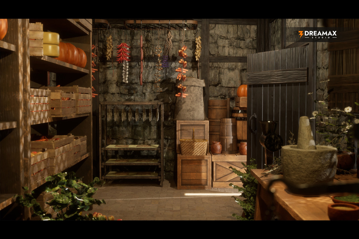 Medieval Root Cellar & Food Storage | Pantry Props Pack