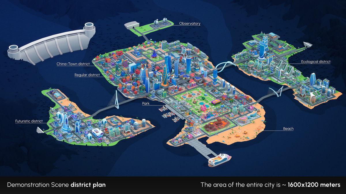 Cartoon City - Low Poly City 3D Models Pack