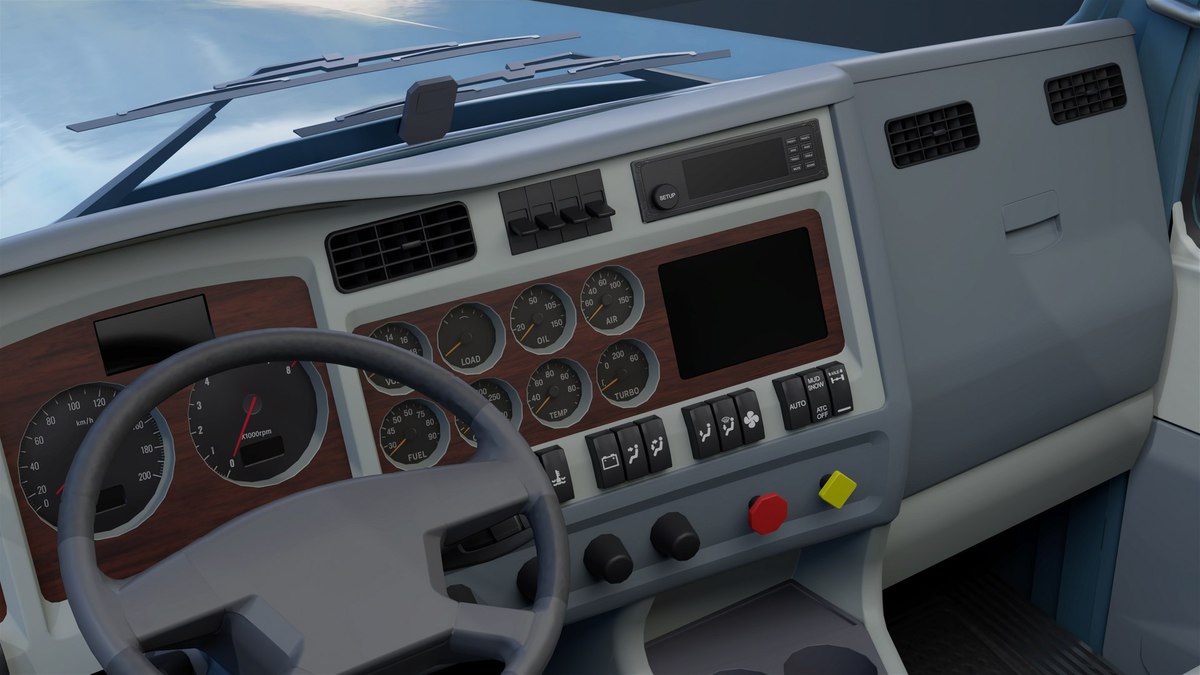 Heavy Truck Chassis 07 Cyan and Grey URP HDRP Textures