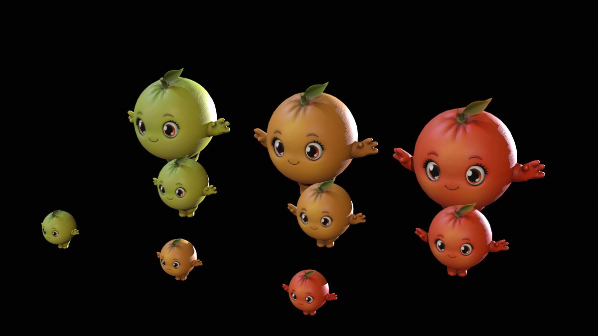 Chibi Fruit Orange Two