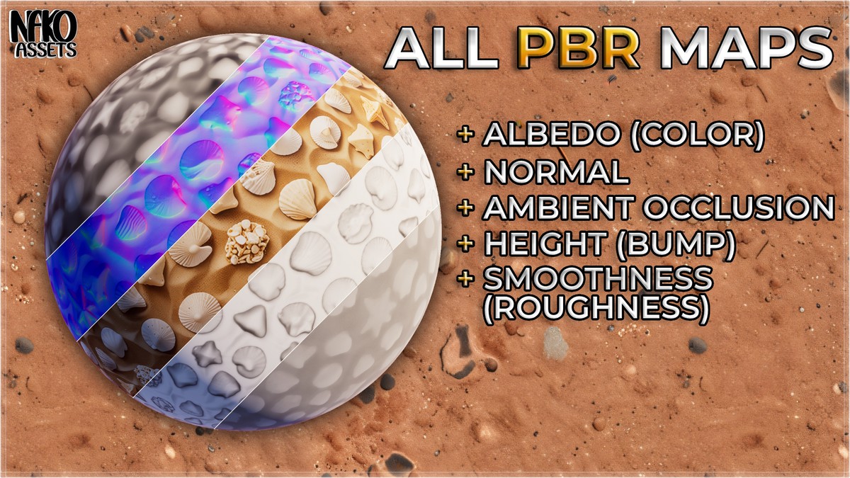 x110 4K Desert Materials PBR Textures for Ground, Sand, Rocks & Terrain