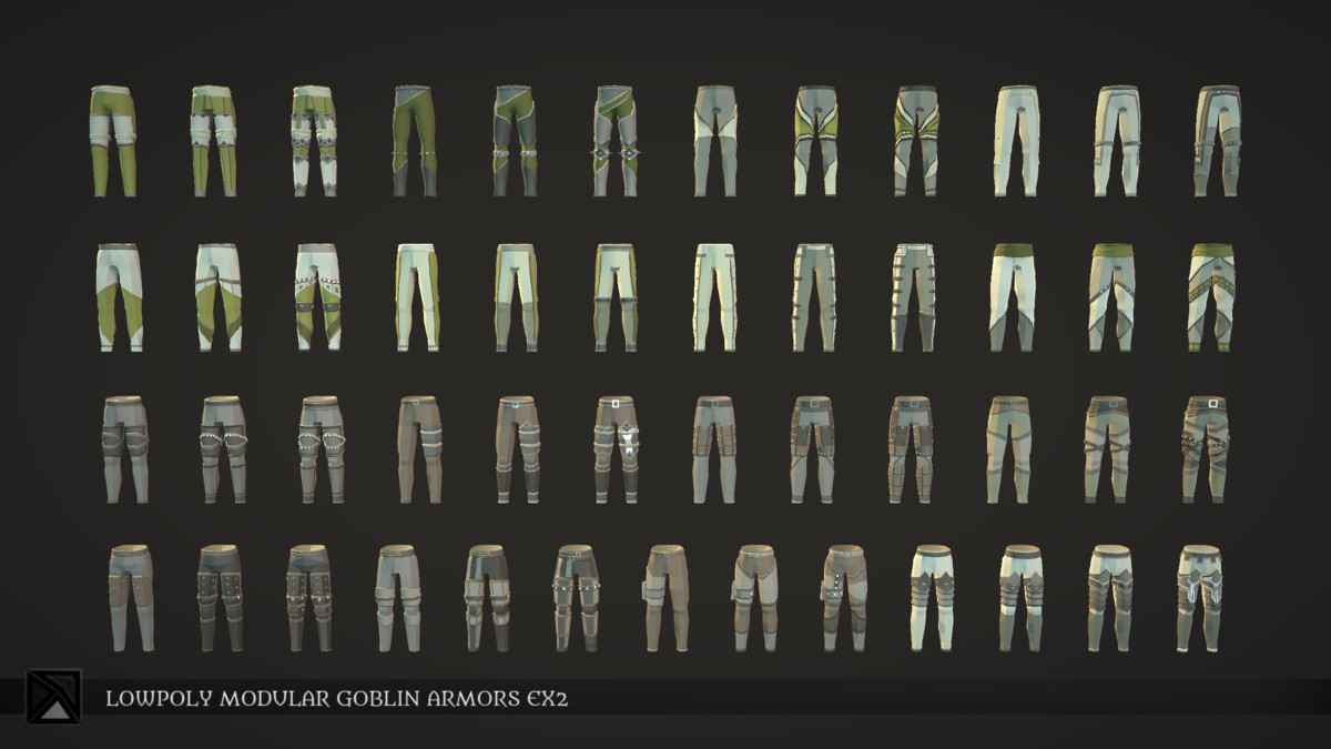 Low Poly Goblins Modular Armors Bundle - LOWPOLY MEDIEVAL FANTASY SERIES
