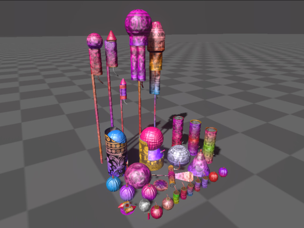 Fireworks Vfx & 3d models