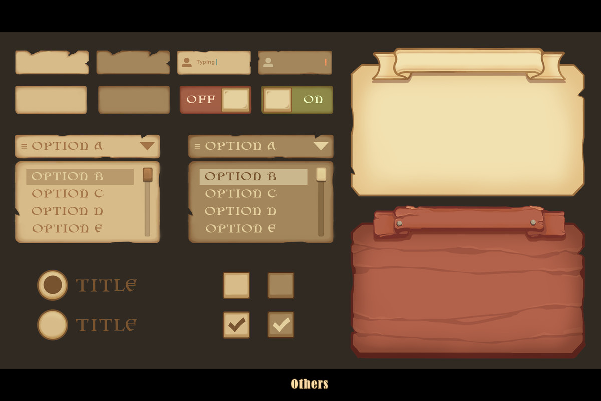 Bamao Pack : Fantasy GUI ( With PSD )