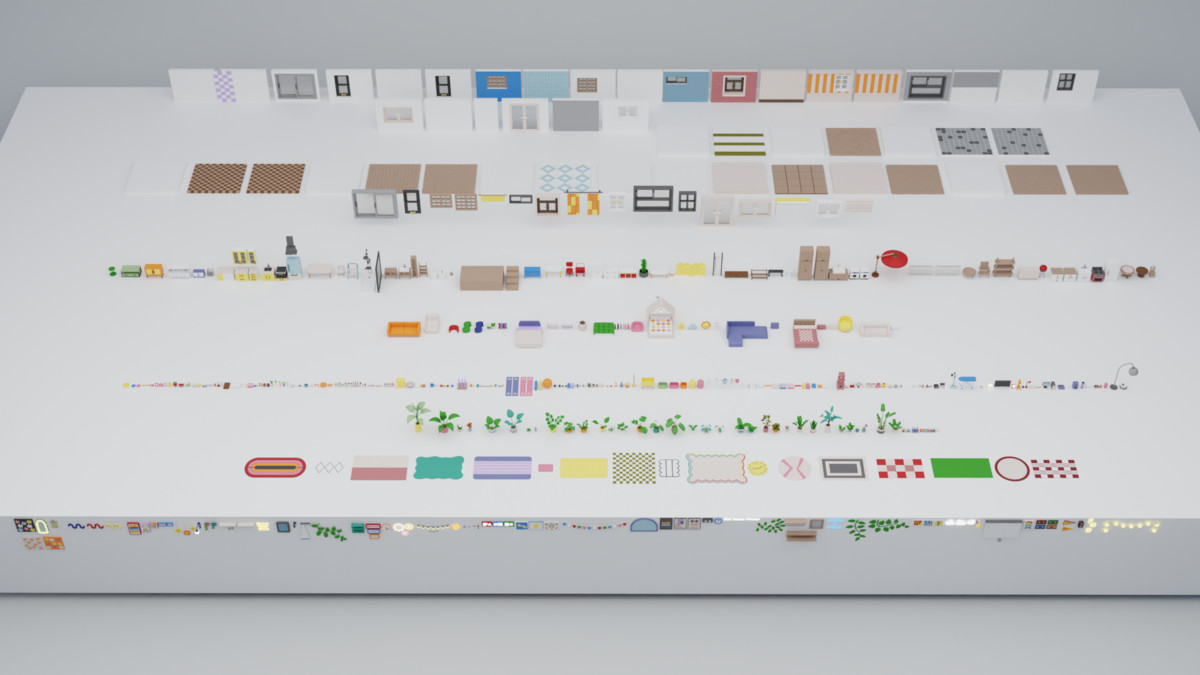 Cartoon Interactive Rooms & Furniture - Cozy Interior Pack 2