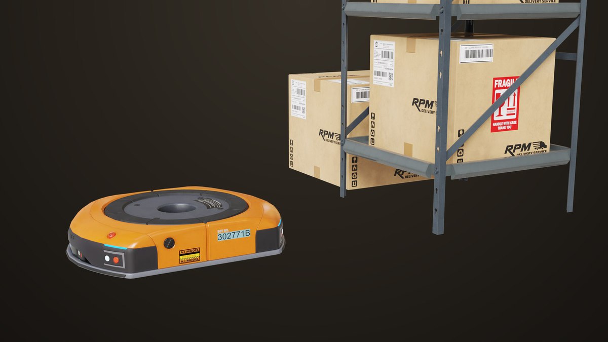 Warehouse Orange Robot Generic URP HDRP Textures