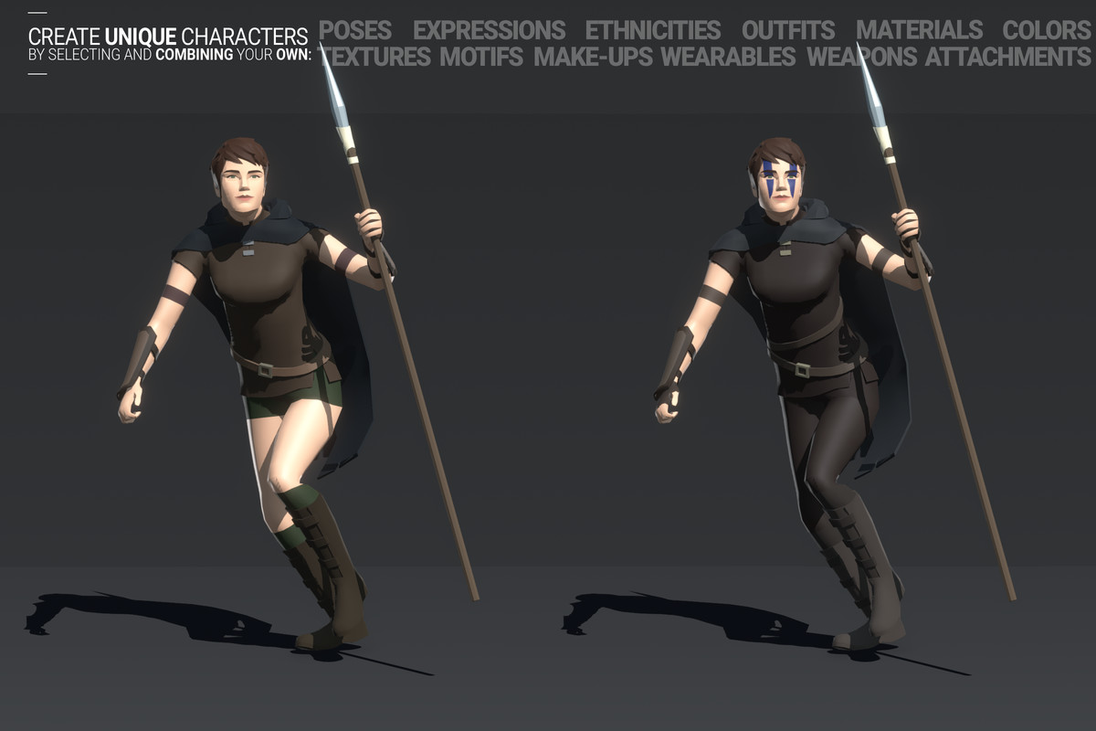 Polyquest Heroes: Warrior I Huntress