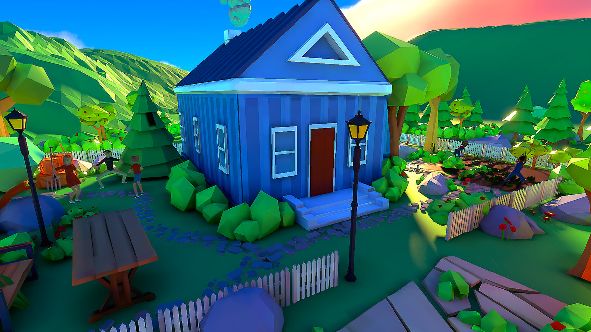 Low Poly Farm. HappyLifeville