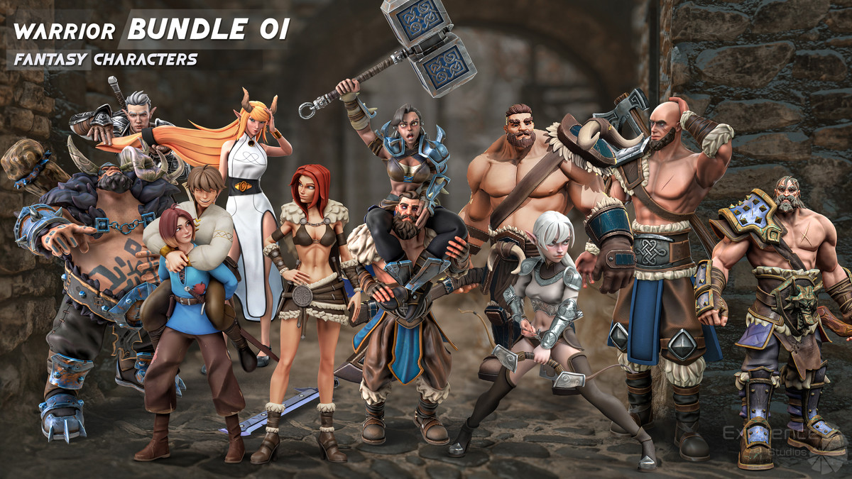 Creatures and Characters - 24x - Stylized Fantasy Massive Bundle Collection