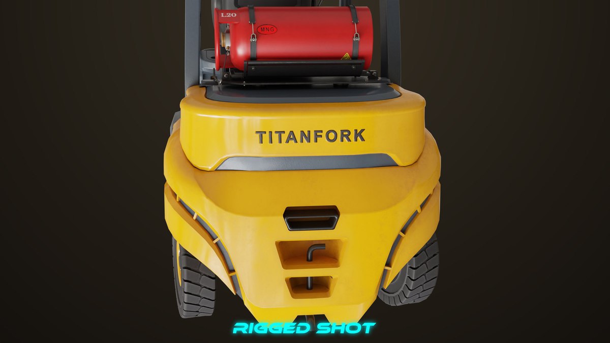 Forklift Truck 02 Yellow URP HDRP Textures