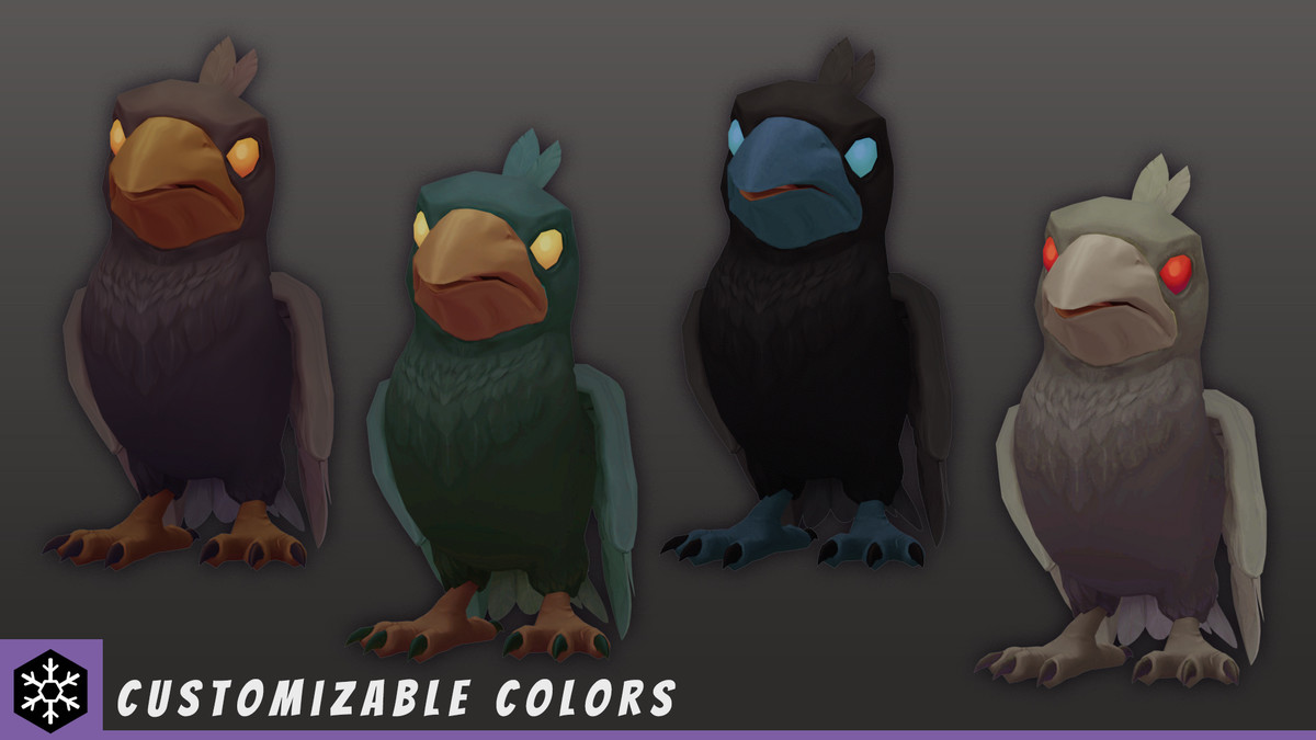 Animated Stylized Crow