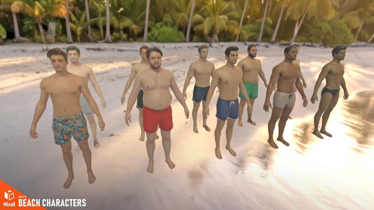 Beach characters - Boys