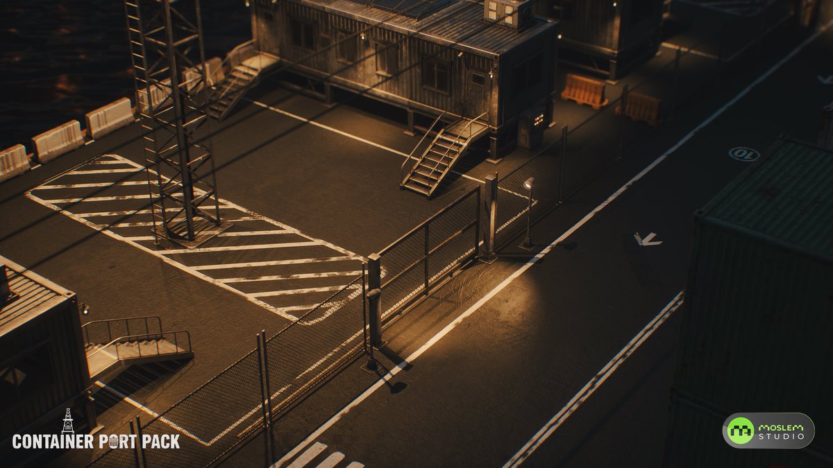 Realistic Modular Container Port Environment