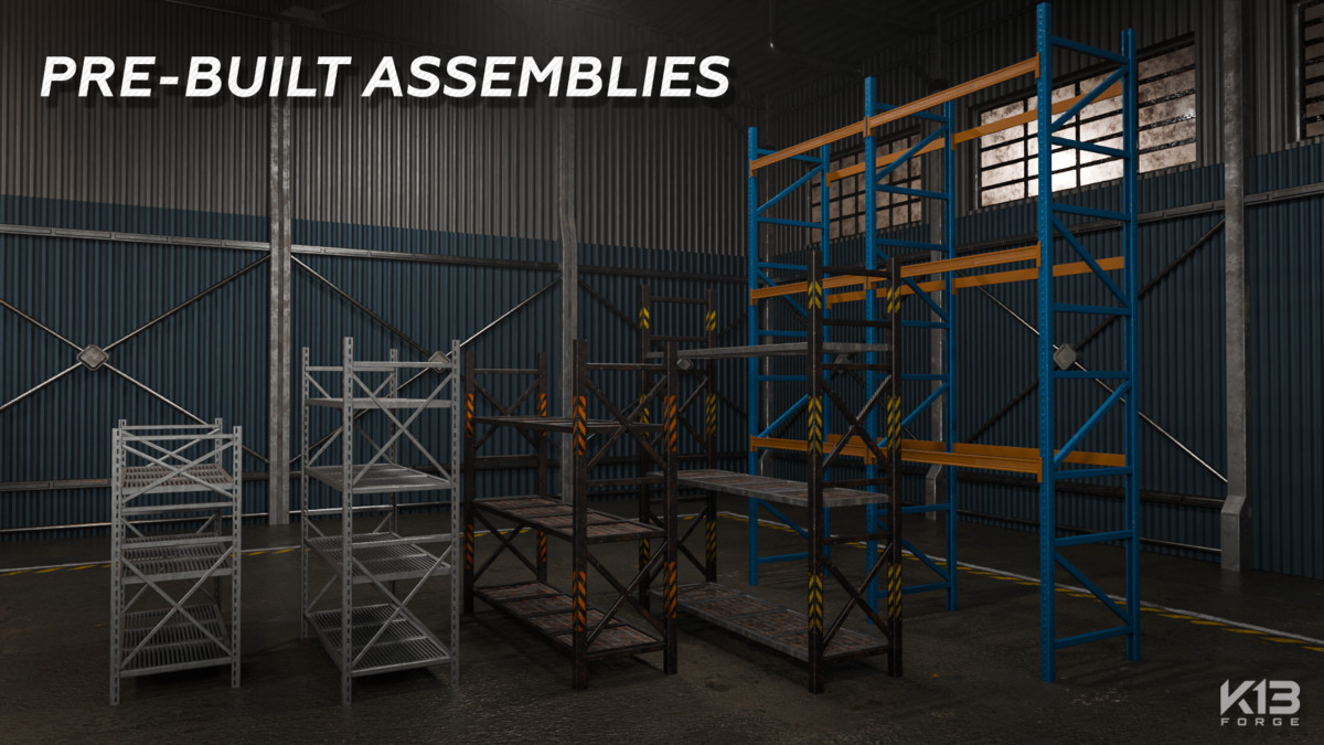 Modular Warehouse Racking & Props Pack
