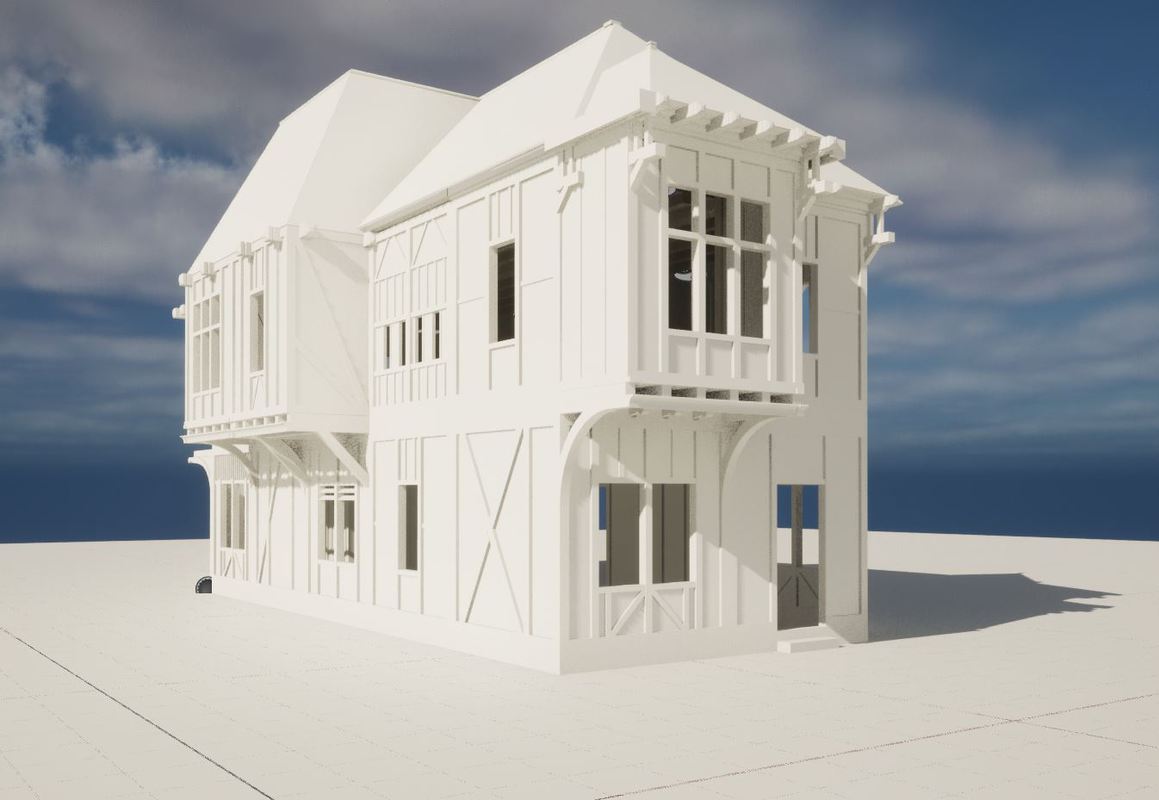 Tileable Medieval Corbelled House / Blockmesh for ingame engines