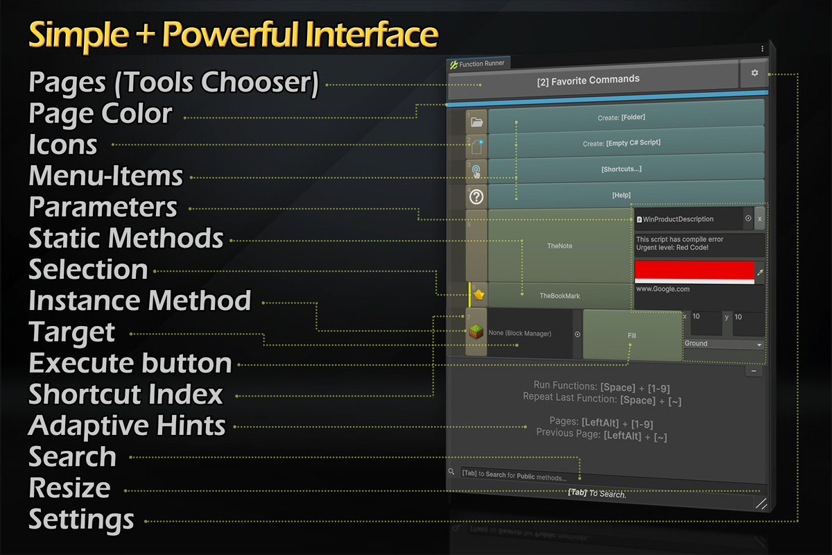 Editor Tools Constructor - Function Runner