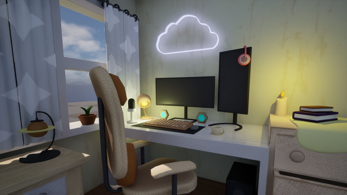Stylized Gaming Room Environment