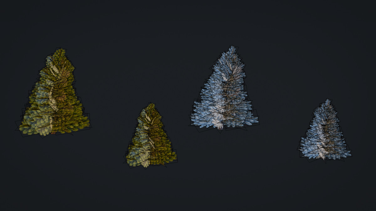 Low Poly Stylized Evergreen Trees Pack - Mini World Studio