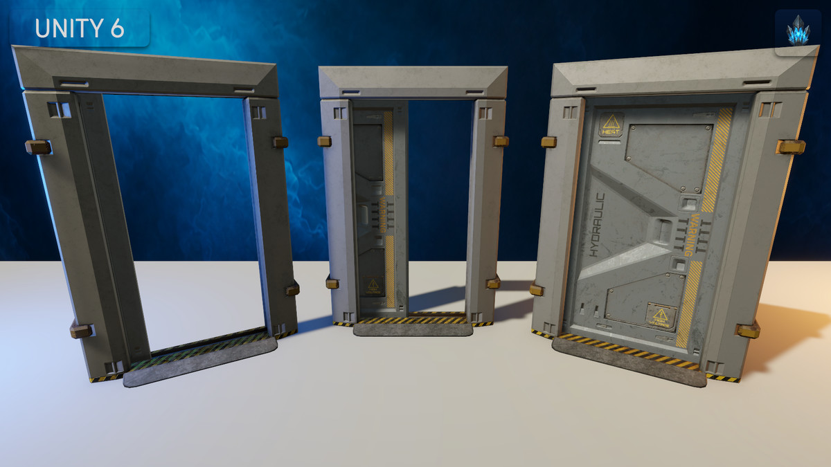 Sci-Fi One-Sided Sliding Door (Invisible Outside Frame)