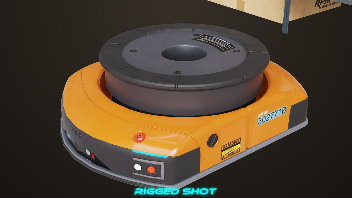 Warehouse Orange Robot Generic URP HDRP Textures