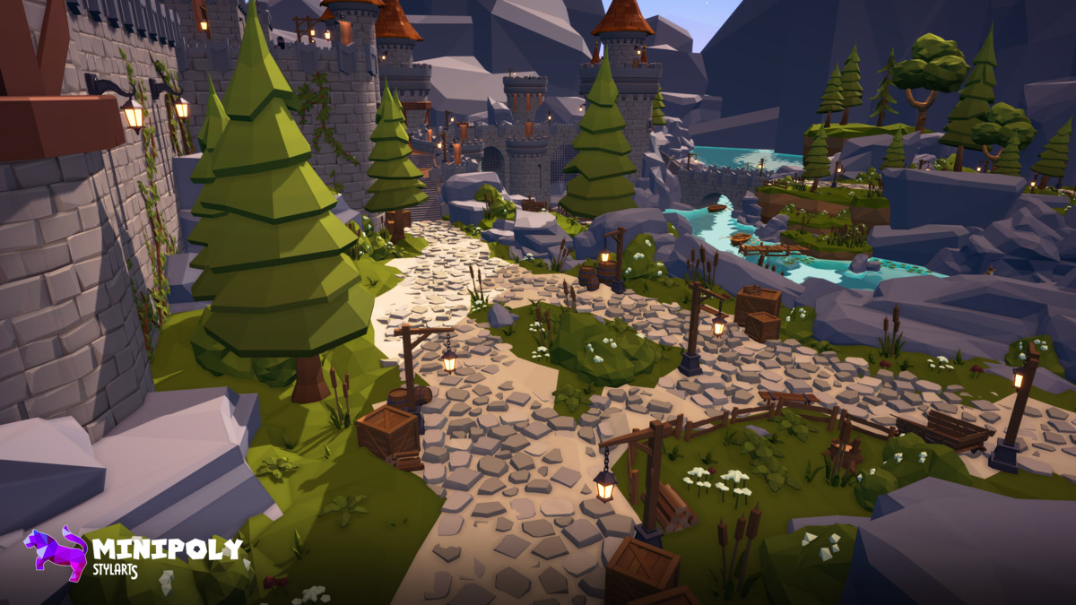 Minipoly Series - Mythic Castle ( Stylized Lowpoly Environment )
