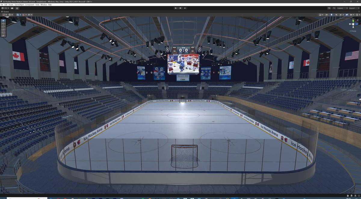 Modular Ice Hockey Arena Stadium Interior 3d Level