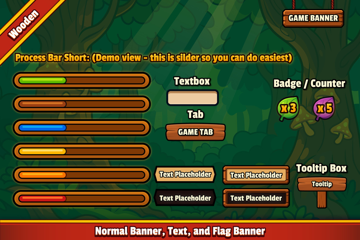 Mystic Realm - Wooden GUI Pack