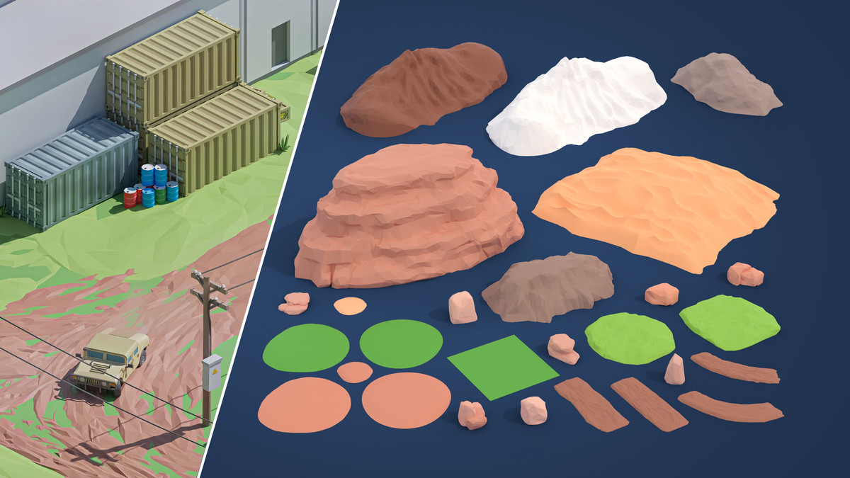 Military 2 - Low Poly 3D Models Pack