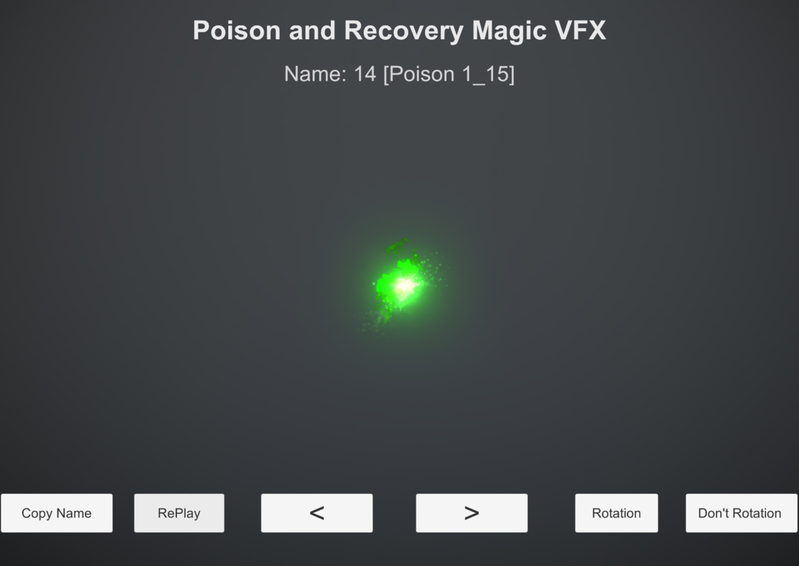 Poison and Recovery Magic VFX