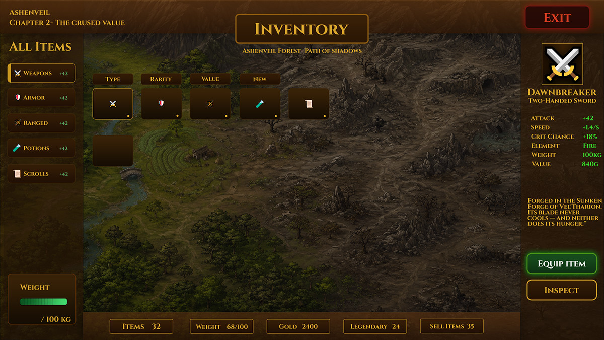 RPG UI KIT-Dark Realm Edition
