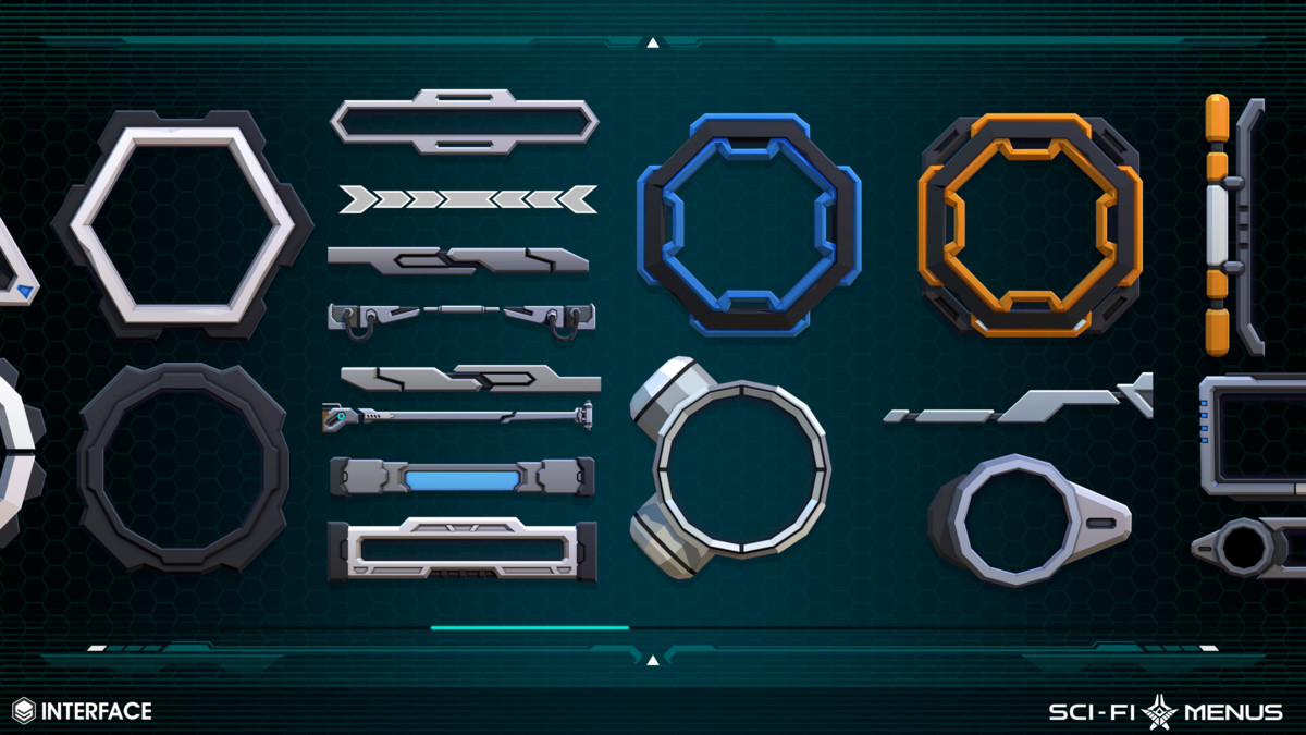 Sci-Fi Menus - Synty INTERFACE - GUI