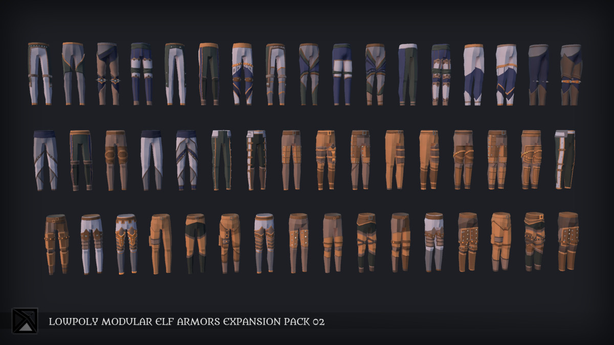 Lowpoly Elves Modular Armors Ex2 - MEDIEVAL FANTASY SERIES