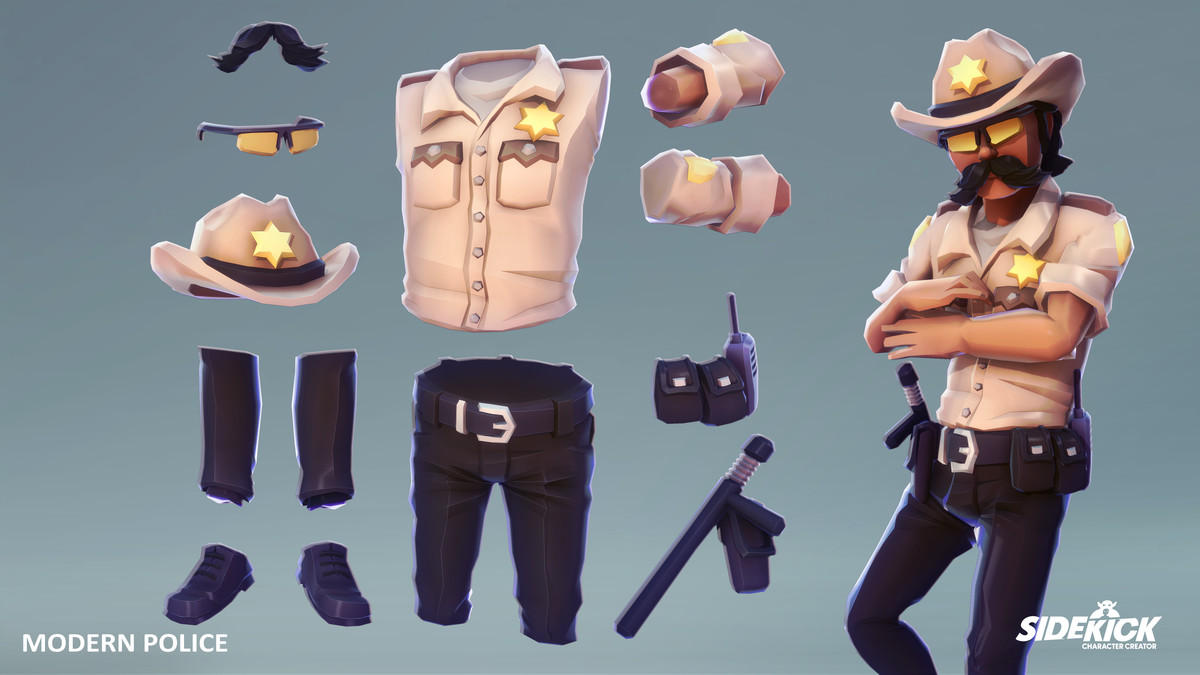 Modern Police – Sidekick Modular Characters by Synty