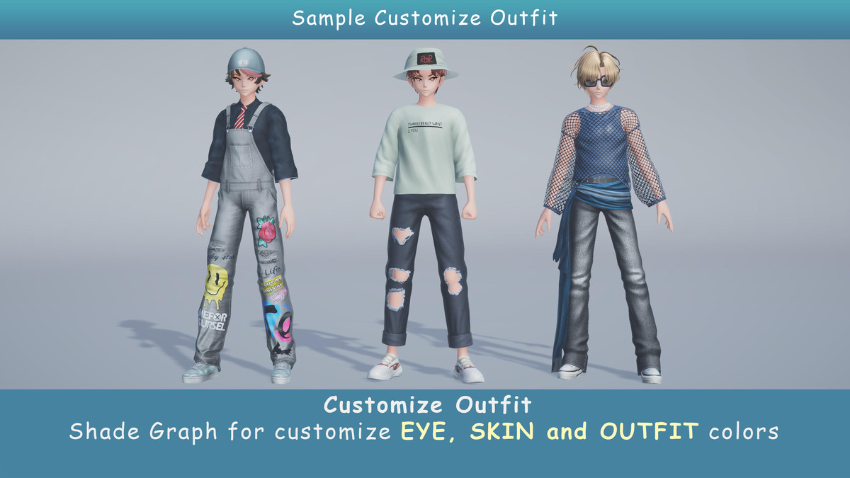 Anime Male Dancer - Pack 13 (3 outfits)