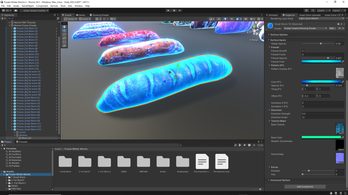 Frozen Winter Worms(Customizable)
