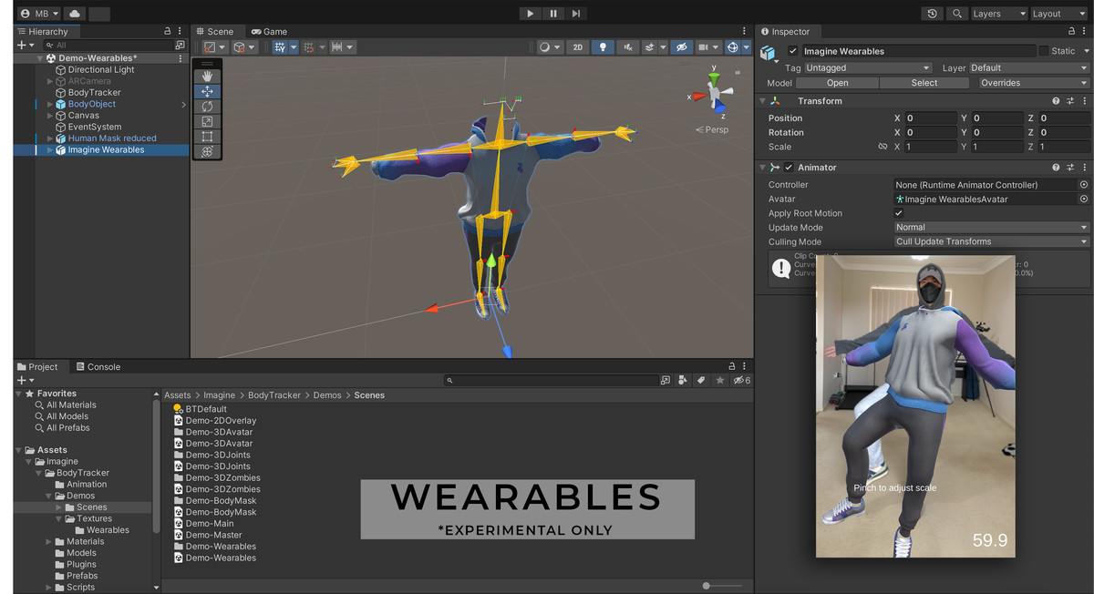 Imagine WebAR - Body Tracker