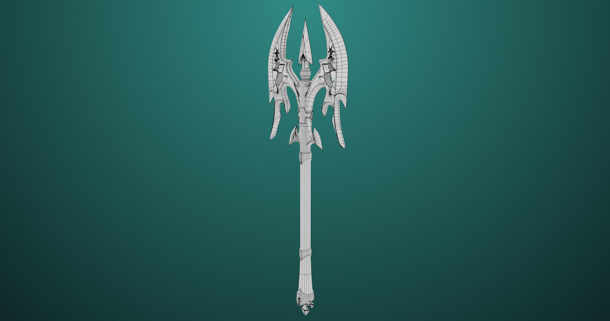 Battle Axe 01 Silver URP HDRP Textures