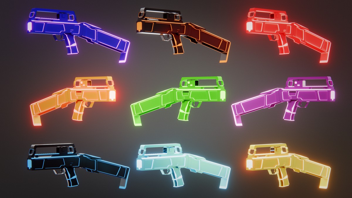 Weapon Sci-fi Glow Skins Pack — 345 Variations