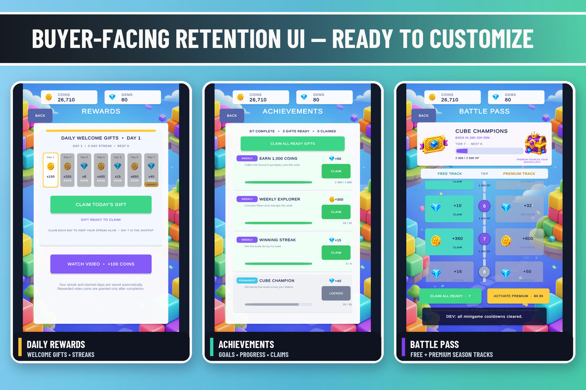 HyperCasual LiveOps Kit | Ads, IAP, Retention & Mobile Services