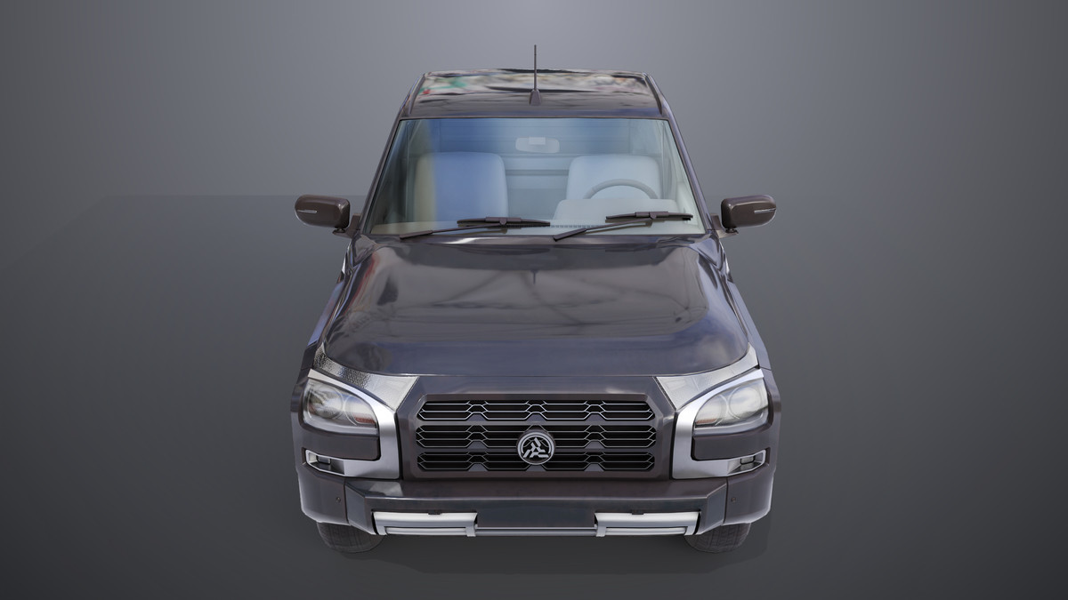 Pickup Truck01 Black and White URP HDRP Textures