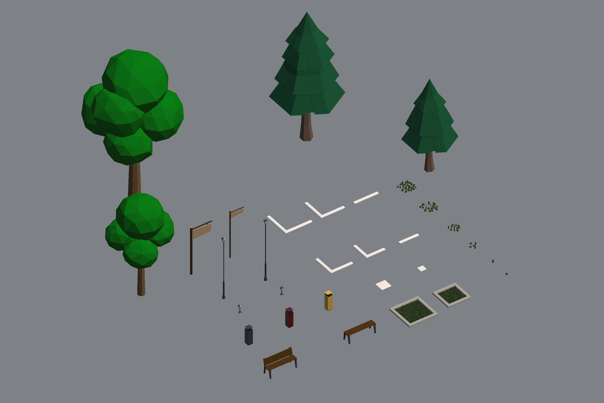 Low Poly Children's Playground Pack