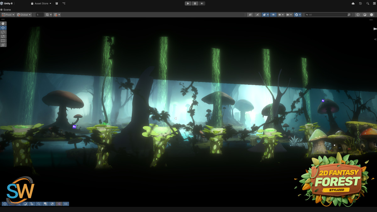 Stylized Fantasy Forest – 2D Environment Pack (Vol. 1)