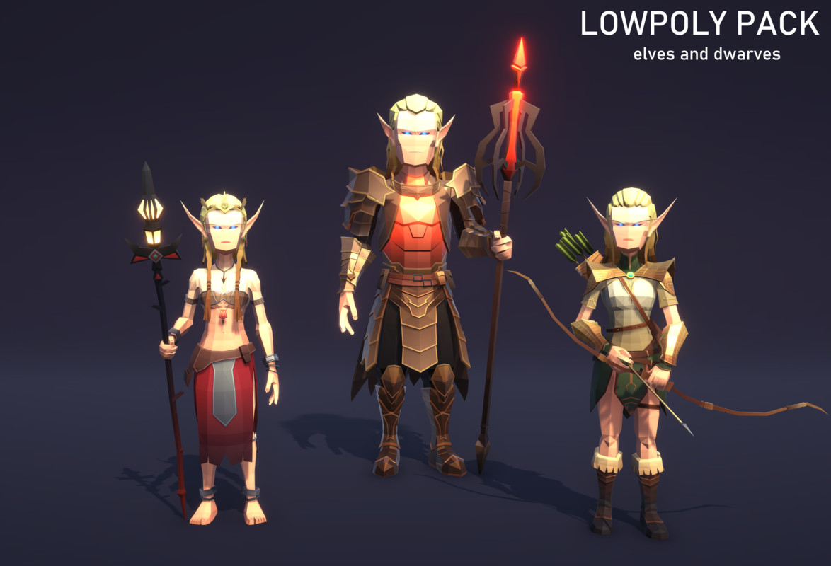 LowpolyPack_Elves and Dwarves