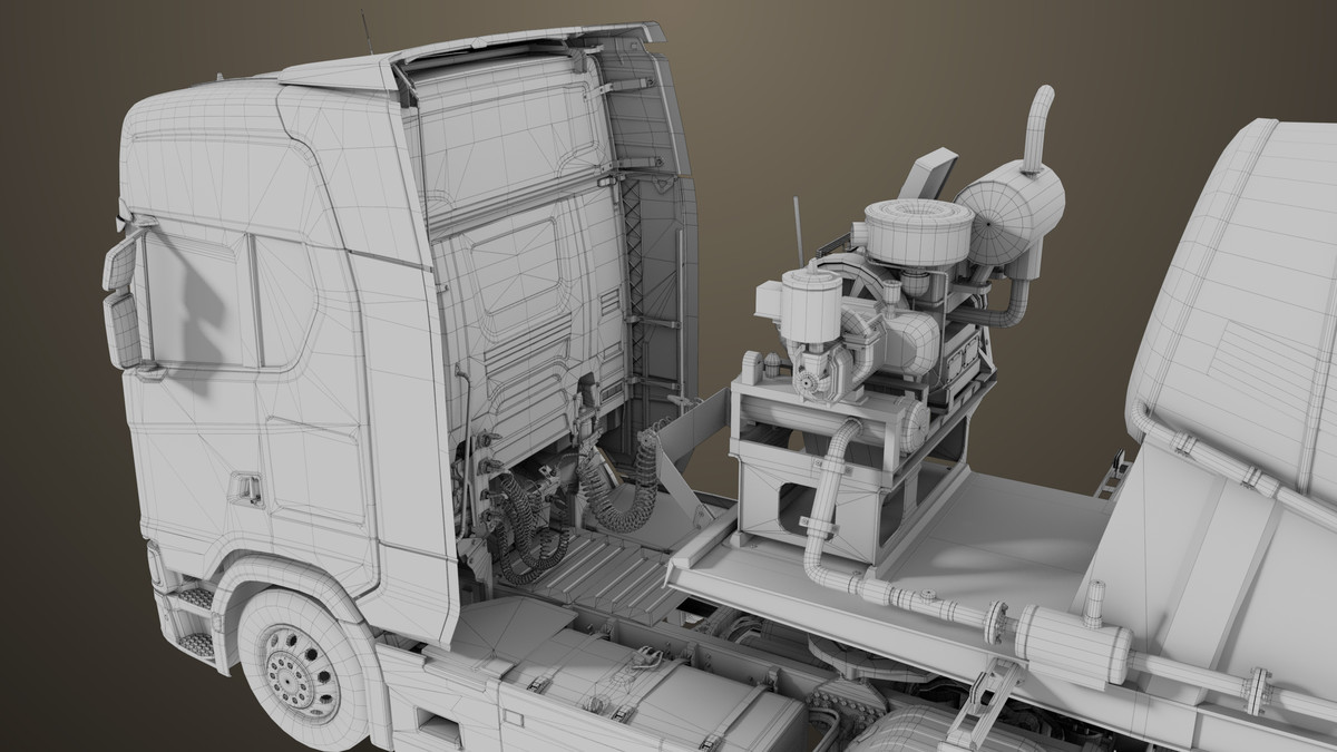 Chassis 06 Cement Trailer 01 Yellow