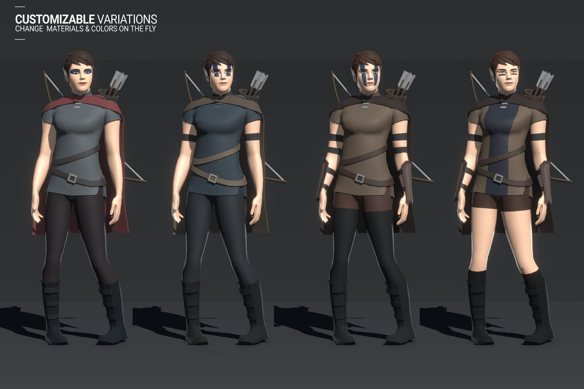 Polyquest Heroes: Warrior I Huntress