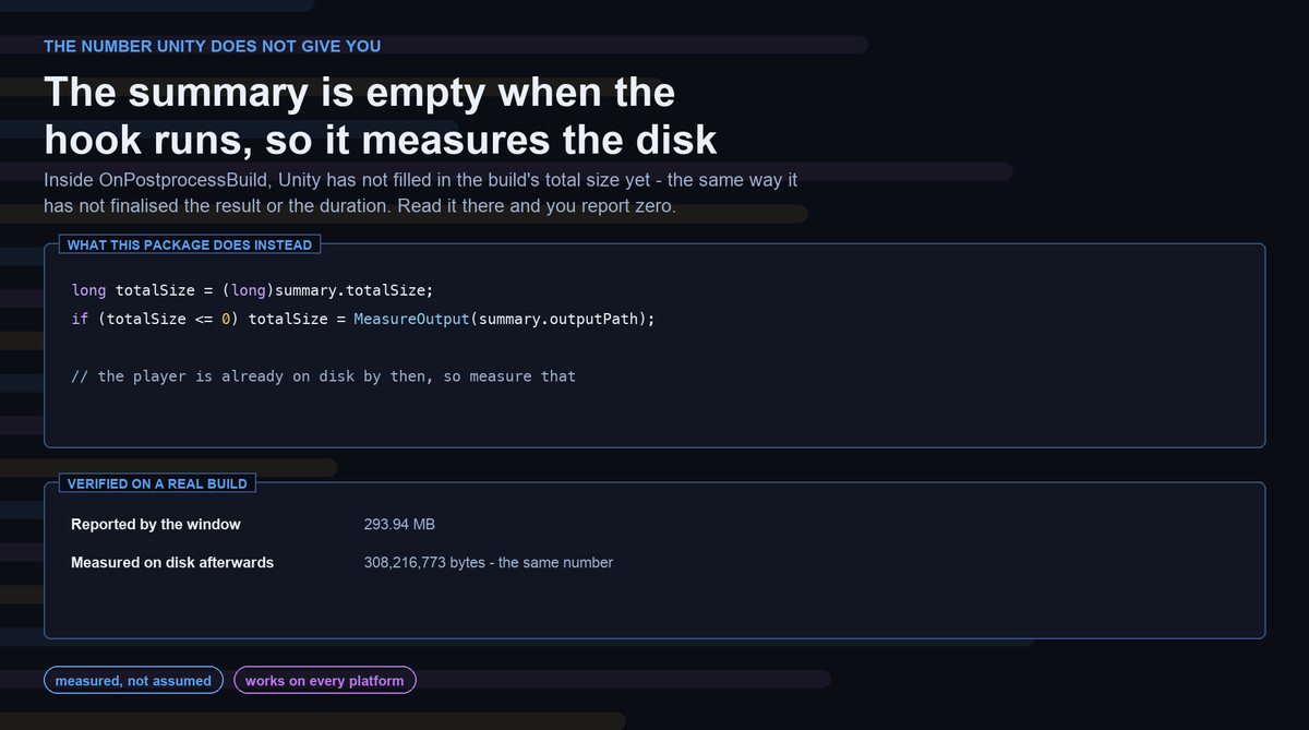 Quick Build Size Reporter