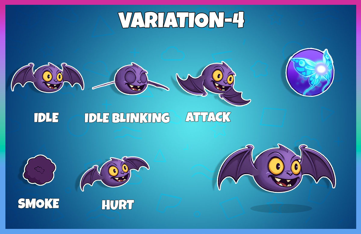 BATTY BUDDIES 2D Animated Character