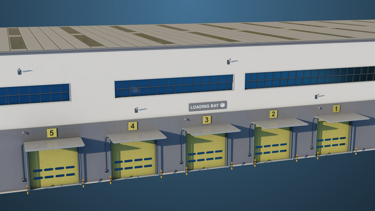Logistic Cargo Warehouse Interior and Exterior URP HDRP Textures