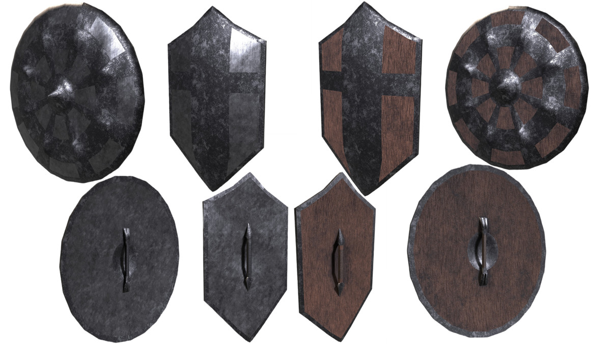 Modular Melee Swords & Shields Pack | Low Poly Stylized Procedural Weapon Pack